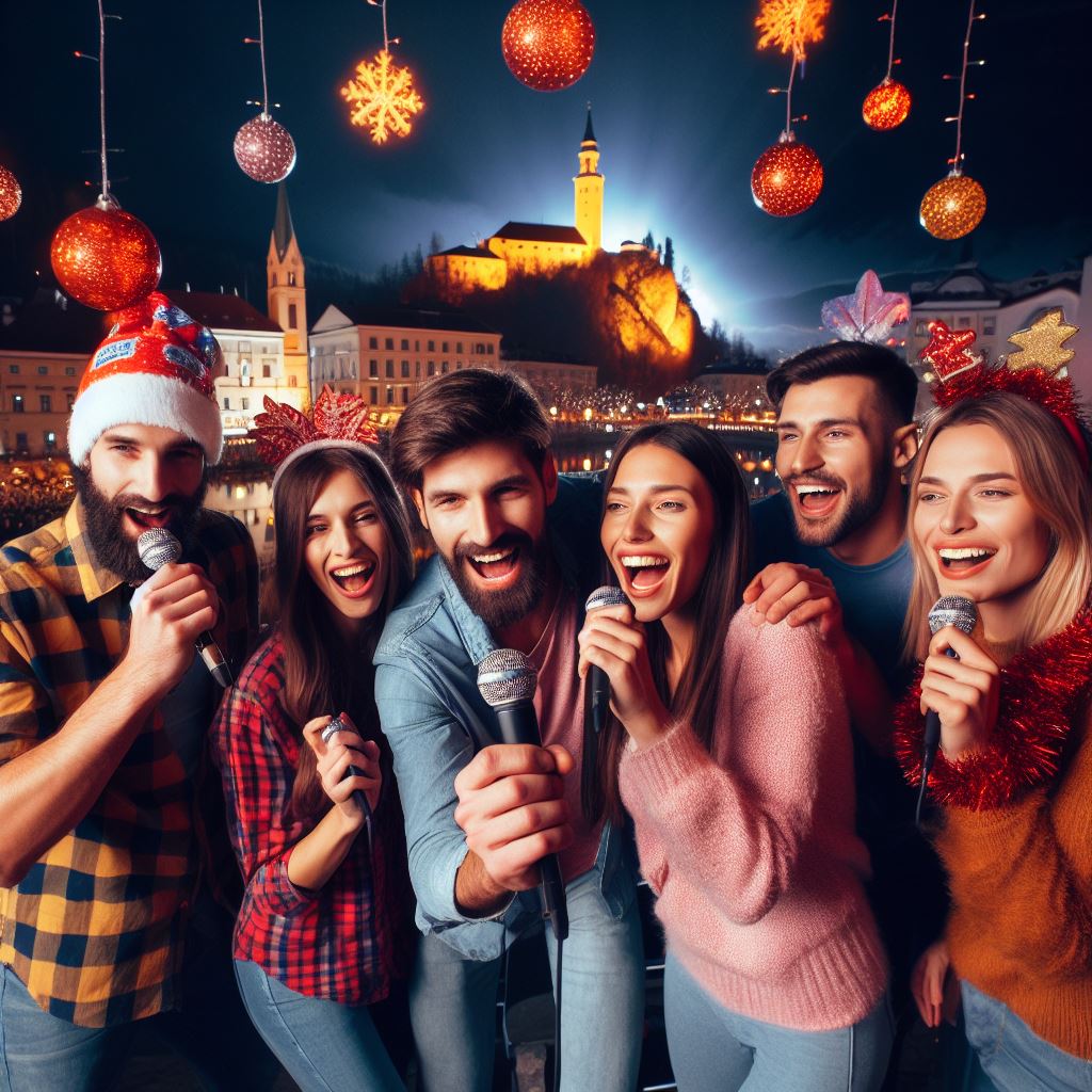 People singing in december