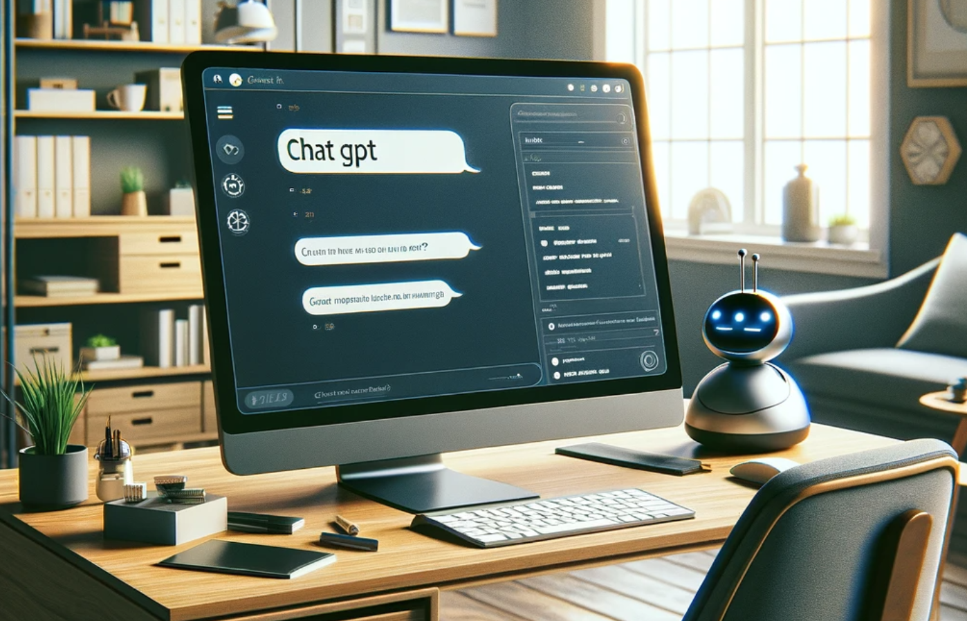 Chat GPT open on a computer