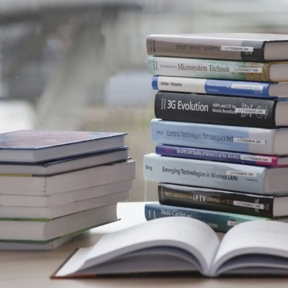 Books on a desk